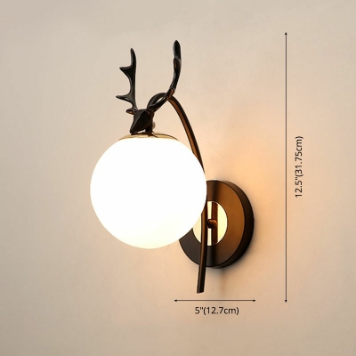 Industrial Wall Light Lamp Sconce Globe Glass Vintage 1 Light Bedroom Wall Mounted Lamps