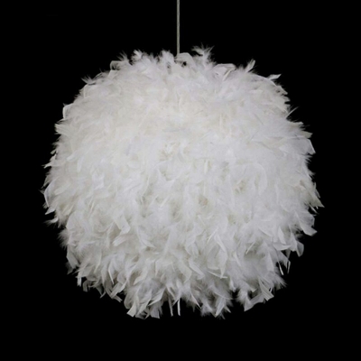 Modern Style Hanging Lights Feather Material Hanging Light Kit for Children's Room Bedroom