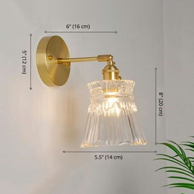 Modern Style LED Wall Sconce Nordic Style Metal Glass Vanity Light for Dressing Table