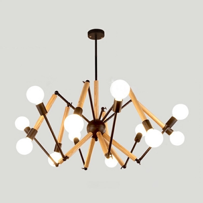 12 Lights Spider Shade Hanging Light Modern Style Metal Pendant Light for Living Room