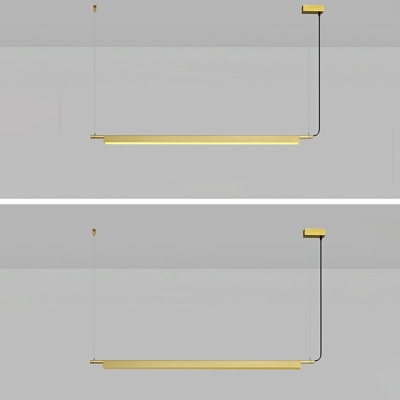 Contemporary Linear Island Chandelier Lights Metal Ceiling Pendant Light