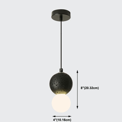Contemporary Simply Drop Pendant Resin Material Suspension Pendant for Dining Room Living Room