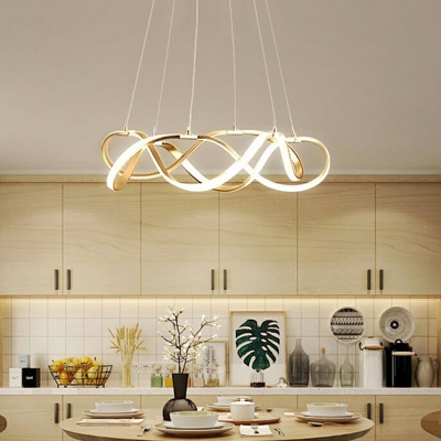 Gold LED Light Contemporary Chandelier Lighting Fixtures Minimalism Living Room Chandelier Lamp
