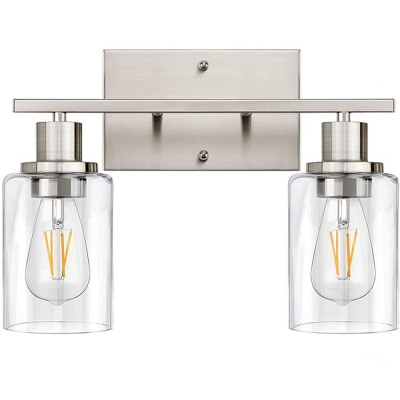 Industrial Style Vanity Sconce Glass Vanity Wall Light Fixtures for Bathroom