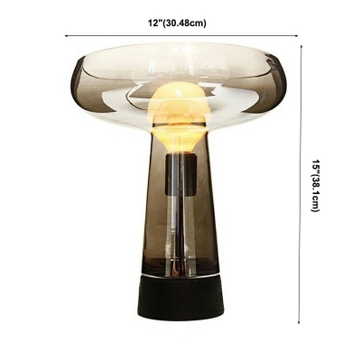 Minimalism Nights and Lamp 1 Light Glass Material Table Lamp for Bedroom