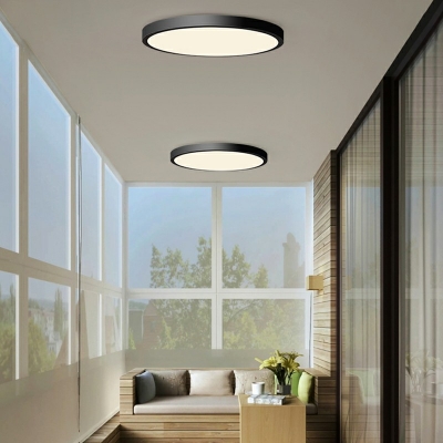 Minimalist Circular Flush Mount Ceiling Light Fixtures Drum Acrylic Flushmount Lighting