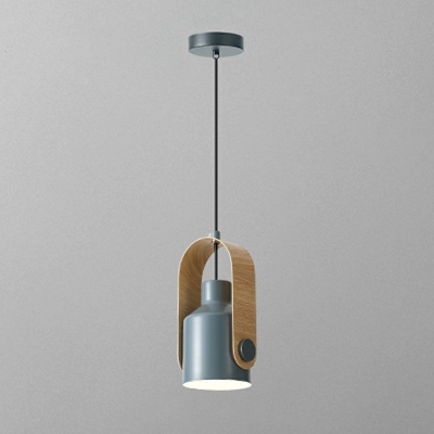 Modern Simple Hanging Lamp Kit Wood Material 1 Light Hanging Light Fixtures for Living Room Bedroom