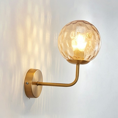 Modern Style LED Wall Sconce Light Nordic Style Metal Glass Wall Light for Aisle Bedside