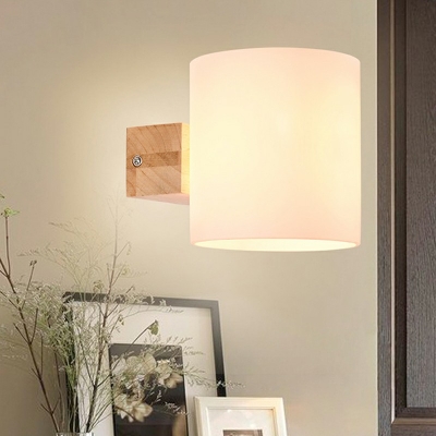Modern Wall Mounted Lamps Wood Flush Mount Wall Sconce for Bedroom Living Room