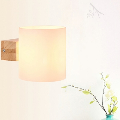 Modern Wall Mounted Lamps Wood Flush Mount Wall Sconce for Bedroom Living Room