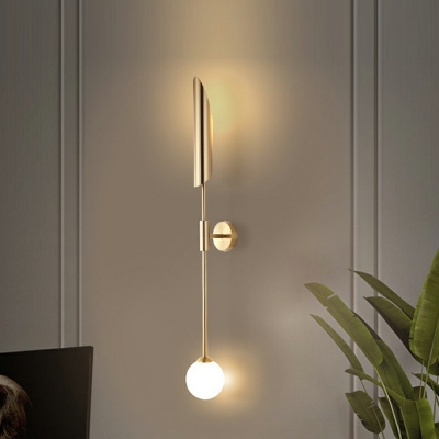 Postmodern Style Wall Sconces Metal Flush Mount Wall Sconce for Bedroom