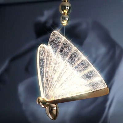 1-Light Pendant Lighting ​Modern Style Butterfly Shape Metal Hanging Lamp Kit