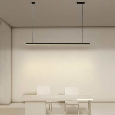 1 Light Strip Shade Hanging Light Modern Style Acrylic Pendant Light for Dining Room