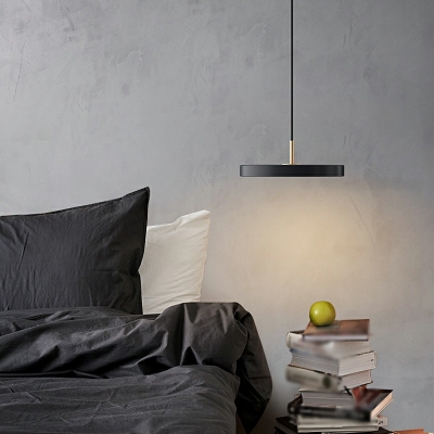 Circular LED Light Modern Pendant Light Fixtures Acrylic Minimal Bedroom Hanging Ceiling Lights