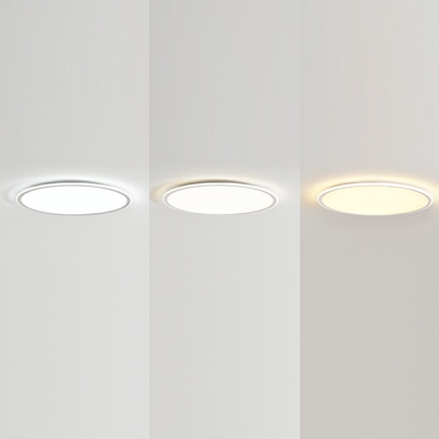 Minimalist Circular Flush Mount Ceiling Light Fixtures Drum Metal Flushmount Lighting