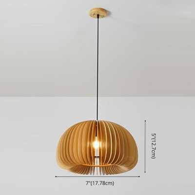 Modern Simple Hanging Lamp Kit Wood Material Hanging Light Fixtures for Living Room Bedroom