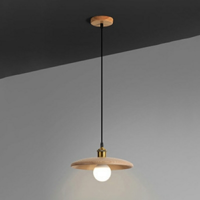 Modern Simple Suspension Pendant Wood Suspension Pendant Light for Living Room