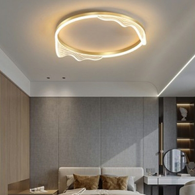 Modern Style Ceiling Lamp Ring Shape Ceiling Fixture for Bedroom Dining Room