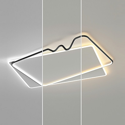 Modern Style LED Flushmount Light Nordic Style Metal Acrylic Neutral Light Celling Light for Living Room