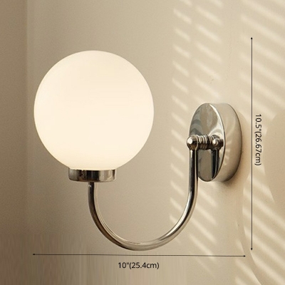 Nordic Style LED Wall Sconce Light Modern Style Metal Glass Wall Light for Bedside Aisle