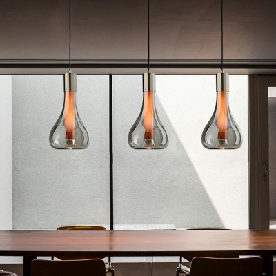 Bottle 1 Light Glass Pendant Light Fixtures Modern Minimalism Dinning Room Hanging Lights