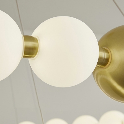 Contemporary Single Ring Chandelier Lighting Fixtures Globe-Shaped Suspension Pendant Light