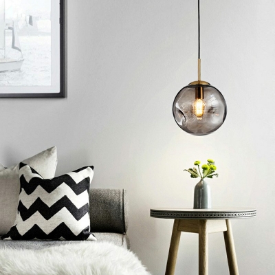 Globe Glass Modern Ruffle Ceiling Pendant Light Nordic Hanging Light Fixtures for Living Room