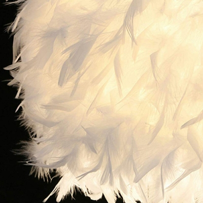 Modern Style Hanging Lights Feather Material Hanging Light Kit for Children's Room Bedroom