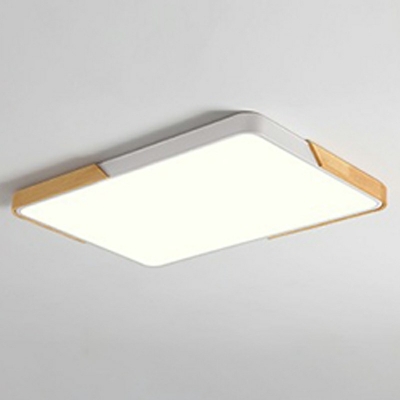 Modern Style LED Flushmount Light Nordic Style Metal Wood Acrylic Celling Light for Living Room