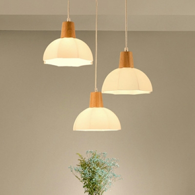 Postmodern Style Hanging Lamp Kit Wood Hanging Light Fixtures for Bedroom
