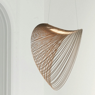 Wood 1 Light Asia Down Lighting Pendant Modern Living Room Creative Hanging Lamp