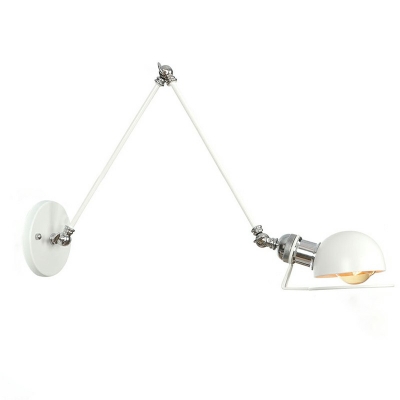 1-Light Sconce Lights Industrial Style Bowl Shape Metal Wall Lamp Fixtures