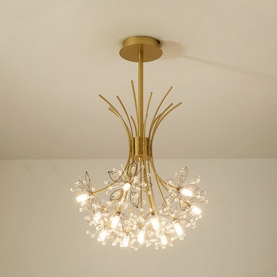 13 Lights Contemporary Chandeliers LED Creative Sputnik Chandelier Lighting Fixtures for Living Room