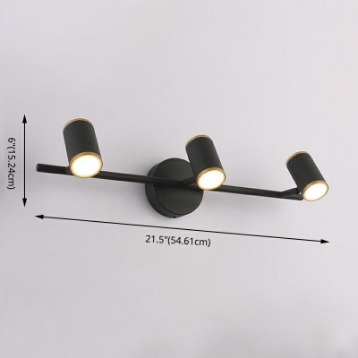3 Lights LED Wall Sconce Modern Style Metal Acrylic Wall Lamp for Dressing Table