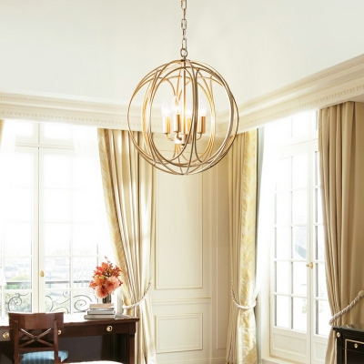 Designer Style Chandelier 4 Head Vintage Ceiling Chandelier for Living Room Cafe