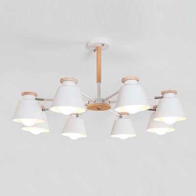 Nordic Style 8 Lights Modern Chandelier Lighting Fixtures Minimalism Macaron Pendant Lighting for Living Room