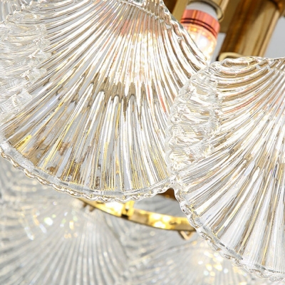 Postmodern Glass Shell Decorative Chandelier for Bar Restaurant and Hotel