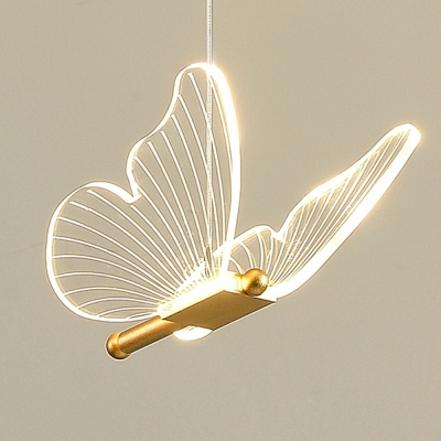 20-Light Multi Light Pendant Modern Style Butterfly Shape Metal Hanging Lamp Kit