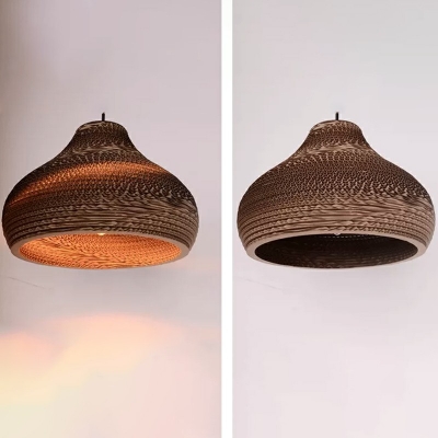 Asia Ceiling Pendant Light Modern Open-Weave Shade Suspension Lamp for Dinning Room