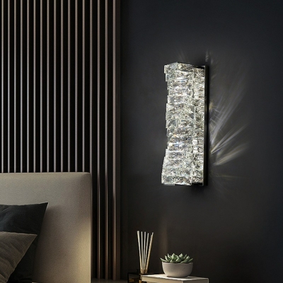 Crystal LED Light Wall Mounted Light Fixture Modern 1 Light Elegant Indoor Surface Wall Sconce