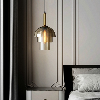 Modern Style LED Pendant Light Nordic Style Minimalism Glass Hanging Light for Bedside