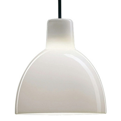1 Light Dome White Minimalist Pendant Light Modern Nordic Hanging Ceiling Lights for Bedroom