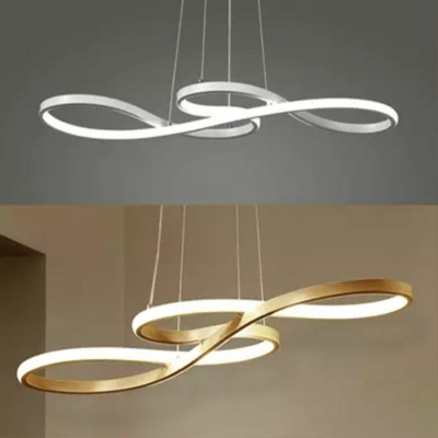 1-Light Over Island Lighting Modern Style Geometric Shape Metal Pendant Lighting