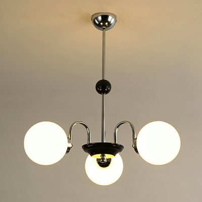 Modern Style LED Chandelier Light 3 Lights Nordic Style Metal Glass Pendant Light for Kitchen