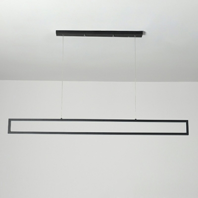 1 Light Rectangle Shade Hanging Light Modern Style Acrylic Pendant Light for Living Room