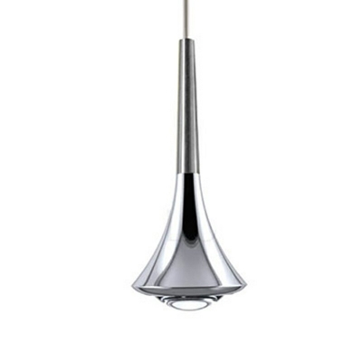 Contemporary Clear Glass Teardrop Pendant Light Kit Metal Hanging Ceiling Light