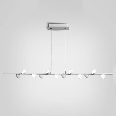 Contemporary Linear Island Chandelier Lights Metal and Acrylic Ceiling Pendant Light