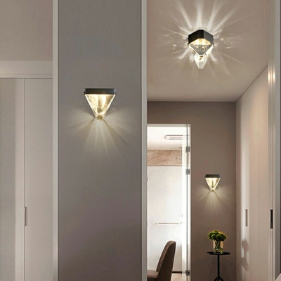 Creative Crystal Warm Sconce Wall Light for Corridor Hallway and Bedroom Bedside