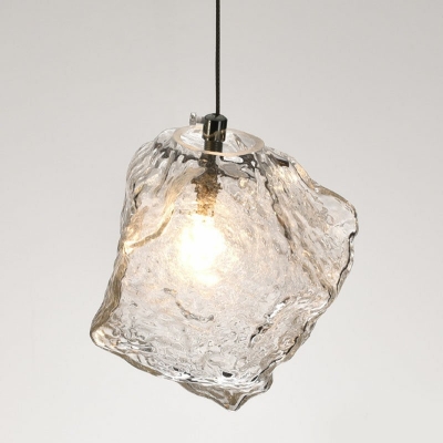 Crystal 1 Light Modern Pendants Light Fixtures Clear Hanging Ceiling Light for Living Room