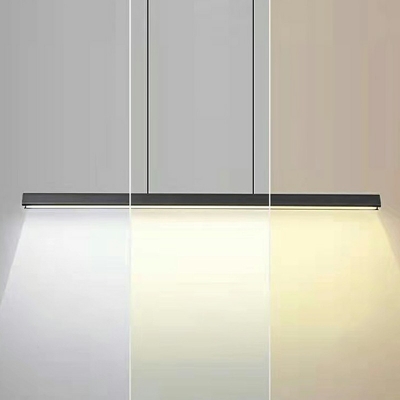 Modern Simple Metal Decorative Linear Chandelier for Restaurant Hallway and Bar